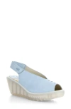 Fly London Yeay Peep Toe Sandal In Sky Blue