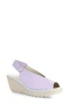 Fly London Yeay Peep Toe Sandal In Violet Gotborg