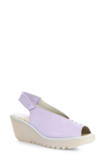 Fly London Yeay Peep Toe Sandal In Violet Gotborg