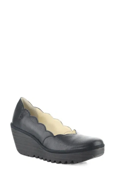 Fly London Yerk Wedge Pump In Black