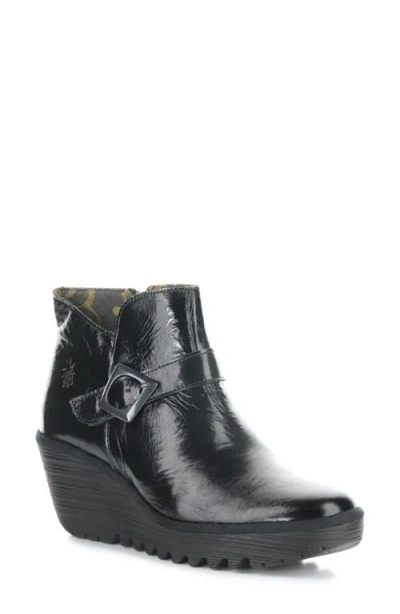 Fly London Yort Wedge Bootie In Blue