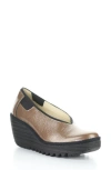 Fly London Yoza Wedge Ballet Shoe In Taupe