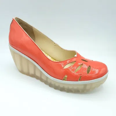 Fly London Yubi Wedge In Scarlet In Red