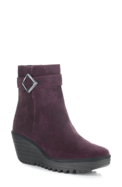 Fly London Yuji Wedge Bootie In Brown