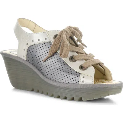 Fly London 'yuta' Platform Wedge Sandal In Multi