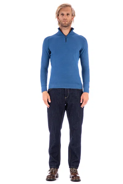 Fly3 Half Zip Reversible Sweater In Blue