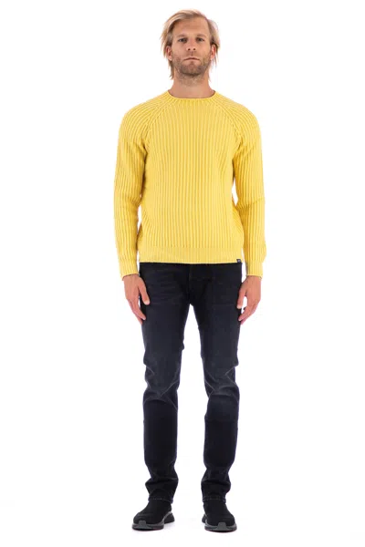 Fly3 Reversible Wool Crew Neck Sweater In Yellow
