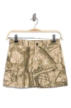 Flying Angel Camo Print Cargo Miniskirt In Multi