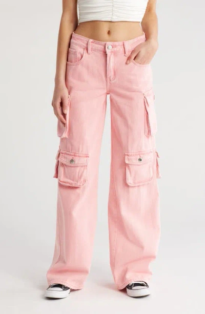 Flying Angel Cargo Jeans In Pink