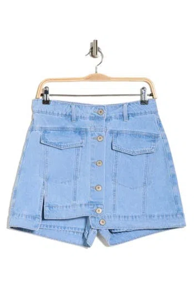 Flying Angel Denim Skort In Light Blue