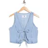 Flying Angel Front Tie Denim Vest