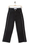 FLYING ANGEL FLYING ANGEL HEART EMBROIDERED STRAIGHT LEG JEANS