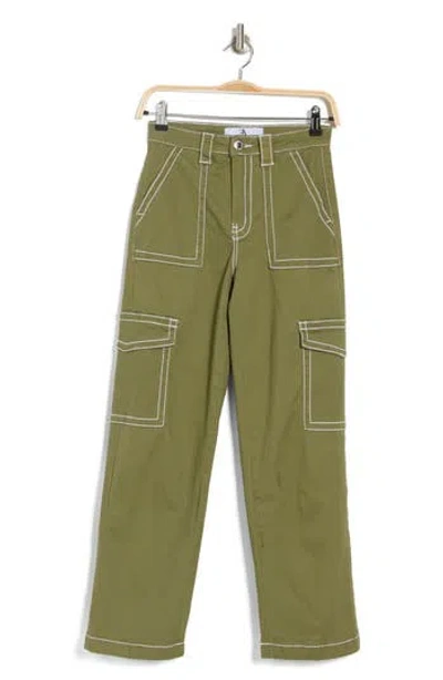 Flying Angel Heavy Stitch Soft Twill Cargo Pants In Olive