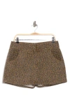 Flying Angel Leopard Print Denim Skort