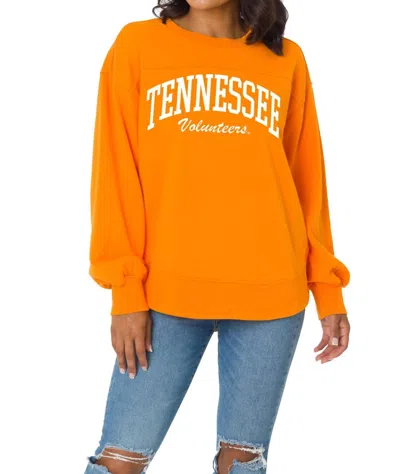 Flying Colors Apparel Tennessee Volunteers Yvette Crewneck Sweatshirt In Orange