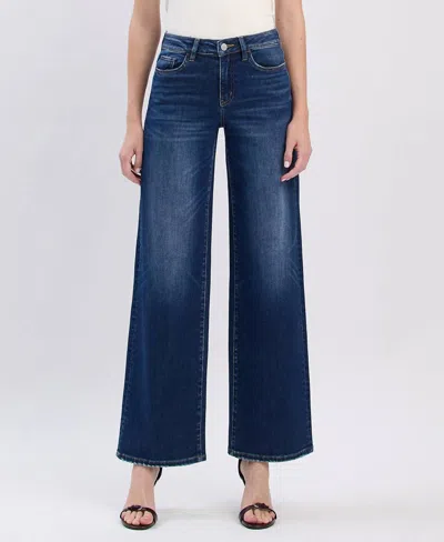 Flying Monkey Abby Wide Leg Jeans In Flying Bird In Blue