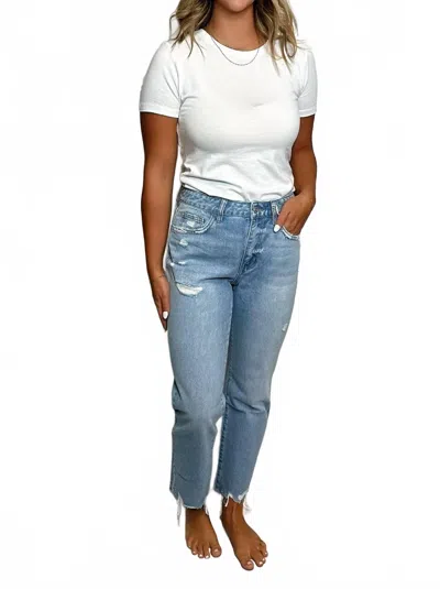 Flying Monkey Angie Vintage Crop Jeans In Blue