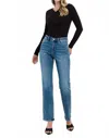Flying Monkey Charlie High-rise Straight Jeans In Illuminate In Blue