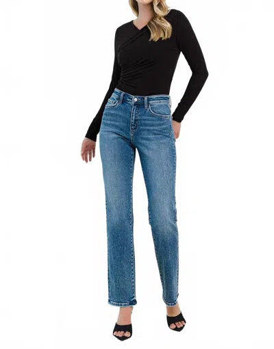Flying Monkey Charlie High-rise Straight Jeans In Illuminate In Blue