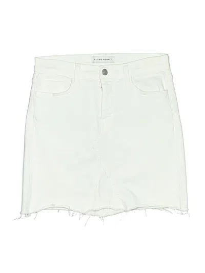 Pre-owned Flying Monkey Denim Shorts In White