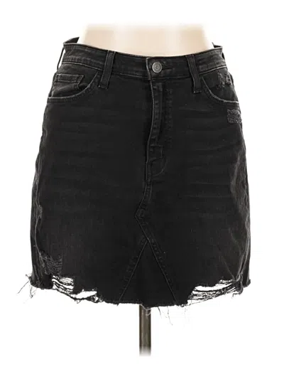 Pre-owned Flying Monkey Denim Skirt In Black