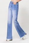 Flying Monkey Groove 90's Wide Leg Contrast Jean In Light Blue In Blue