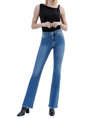 Flying Monkey Hi Rise Bootcut Jeans In Denim In Blue