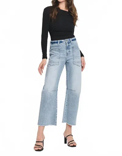 Flying Monkey High Rise Barrel Jean In Blue