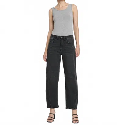 Flying Monkey High Rise Barrel Jeans In Rebel Black In Multi
