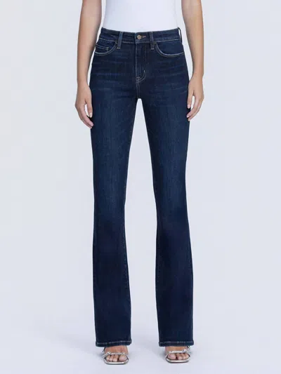 Flying Monkey High Rise Bootcut Jeans In Dark Blue