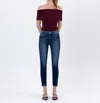 Flying Monkey High Rise Forward Outseam Crop Skinny Jean In Catch The Breeze