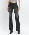 Flying Monkey High Rise Front Patch Pocket Flare Jeans In Regenerate In Multi