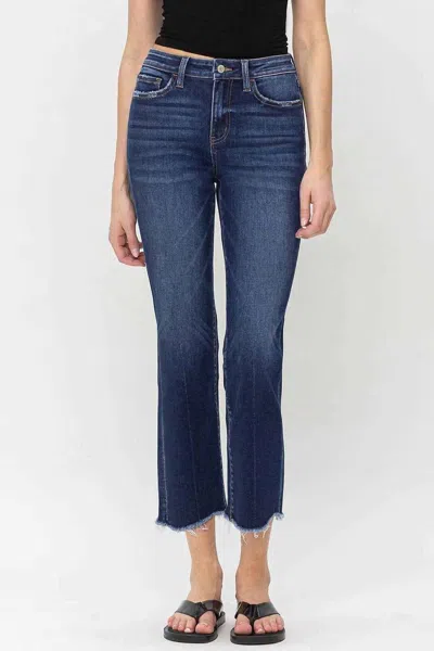 Flying Monkey High Rise Regular Straight Jeans In Worthiness In Blue