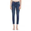 Flying Monkey High Rise Skinny Jeans In Dark Wash In Blue