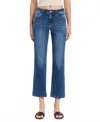 Flying Monkey Charming High Rise Ankle Straight Jeans In Blue In Blue