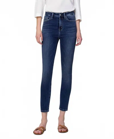 Flying Monkey High Rise Super Soft Crop Skinny Jeans In All Feels In Blue