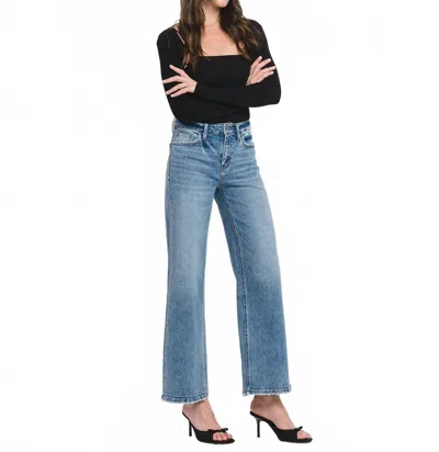 Flying Monkey High Rise Wide Jeans In Elbe River In Multi