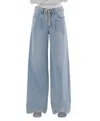 Flying Monkey High Rise Wide Leg Drawstring Jeans In Richness In Multi