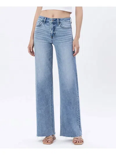Flying Monkey High-rise Wide-leg Jeans In Modernity In Blue