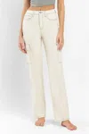 Flying Monkey Jessica Utility Cargo Pants In Beige In Beige