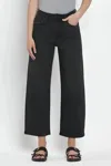 Flying Monkey Kate Wide Barrel Jeans In Black In Black