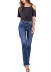 Flying Monkey Let's Go Girls Bootcut Jeans In Medium Wash In Multi