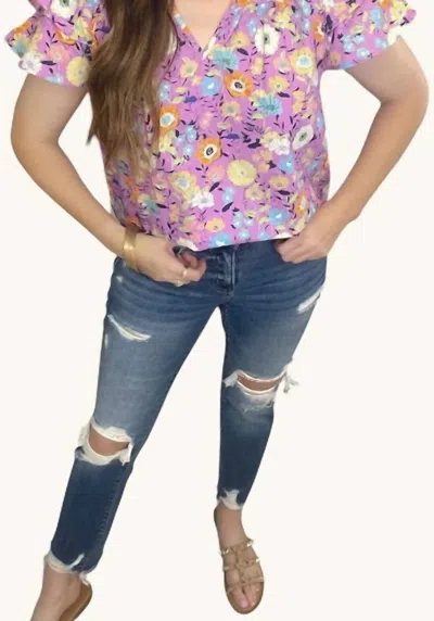 Flying Monkey Levine Skinny Jeans In Blue In Animal Print
