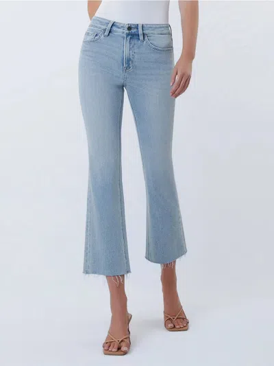 Flying Monkey Magnolia Kick Flare Jeans In Light Wash In Blue