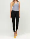 Flying Monkey Noteworthy Mid Rise Raw Hem Skinny Jeans In Black In Black