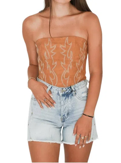 Flying Monkey On My Own Denim Shorts In Light Wash In Blue