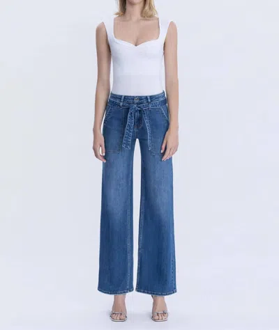 Flying Monkey Patch Pocket Jeans In Blue