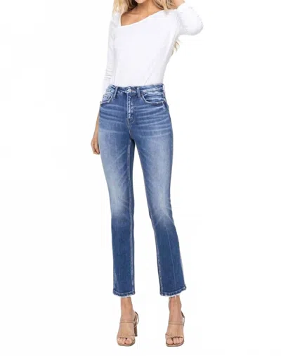 Flying Monkey Rachel High Rise Slim Straight Jean In Blue