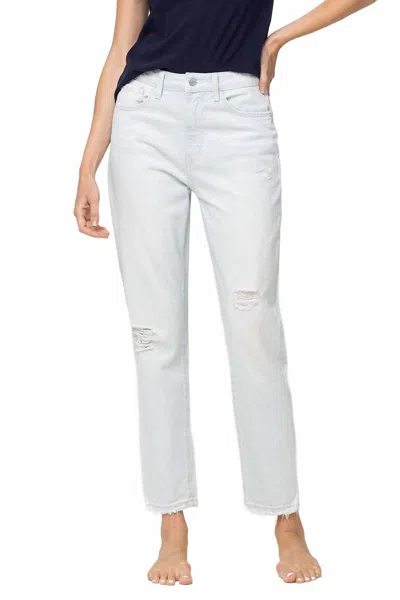 FLYING MONKEY ROSA SUPER HIGH RISE MOM JEANS IN LIGHT BLUE