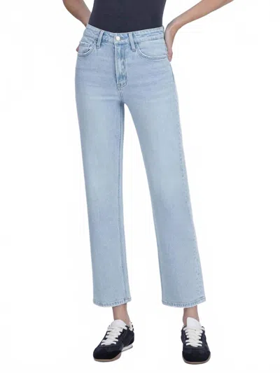 Flying Monkey Super High Rise Light Wash Tapered Leg Jeans In Heartache In Blue